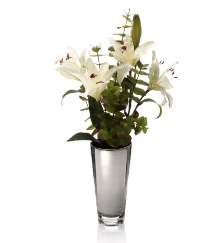 Lilies with Mirror Vase