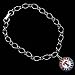 Texas Rangers Ladies Silver-Tone Charm Bracelet