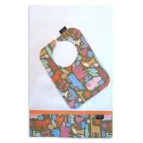 Zoo Safari Bib and Burp Cloth Set