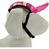 PlayaPup Sun Protective Dog Visors, Plumeria Pink, Small