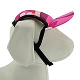 PlayaPup Sun Protective Dog Visors, Plumeria Pink, Small