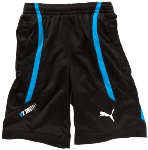 PUMA Kinder Hose v.11 Knit Bermuda, black-dresden blue, 152, 652858 26 Preisvergleich