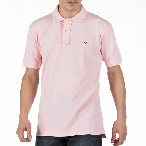 Crew Clothing Mens Classic Lewes Pique Polo Pink