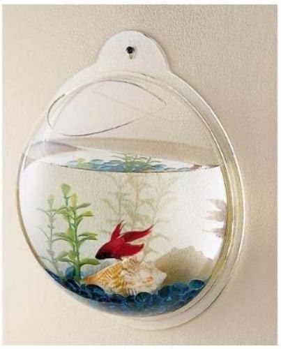 Wall Mount Hanging Beta Fish Bubble Aquarium Bowl Tank, New, Free Shipping