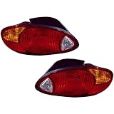 Hyundai Elantra Sedan Replacement Tail Light Assembly - 1-Pair by AutoLightsBulbs