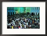 A Crowd of People Gathered to Watch Popular Local Drumming Group, Olodum, Brazil Collections Framed Photographic Poster Print by John Maier Jr., 21x17