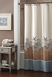 Croscill Shells Ashore Shower Curtain, 70 by 72-Inch, Natural