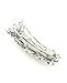 Women's Rhinestone Metal Hair Barrette Clip Hair Pin Antique Silver IMB2138