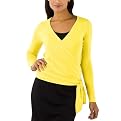 GO International&reg; Wrap Long Sleeve Sweater - Golden Apple