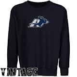 NCAA Akron Zips Youth Navy Blue Distressed Logo Vintage Crew Neck Fleece Sweatshirt