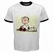 Search : Ringer T-Shirt Black of Art Deco Snoopy with Linus (Charlie Brown, Peanuts, Halloween, Charles Schultz)
