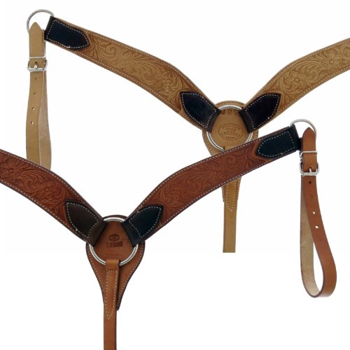Floral Roping Breast Strap by Billy Cook - Chestnut
