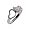 Eve's Addiction Joined Hearts CZ Sterling Silver Ring, 7