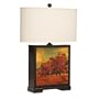 Kichler Lighting 70772 Vivido Autumn 24-Inch Portable Table Lamp, Aged Crackle Decoupage Finish with Linen Oval Hard Back Shade