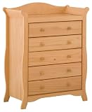 Stork Craft Aspen 5 Drawer Chest, Natural