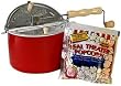 Whirley-Pop Stovetop Popcorn Popper with 1 Real Theater Popcorn Kit - Red Pan