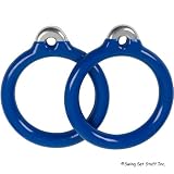 Commercial Coated Round Trapeze Rings, Blue