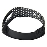 Replacement Spots Band & Metal Clasp For Garmin Vivofit(No tracker, Replacement Bands Only) (Black, Small)