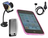 iTALKonline CAR DRIVE PACK PINK TRANSPARENT ELITE 2 TONE Hard Soft Case Cover Skin & LCD Screen Protector GUARD, 12/24v In Car Charger, In Car Suction Windscreen Holder For Apple iPod Touch 4 4G (4th Generation) 8GB, 32GB, 64GB   Windscreen TRANSPARENT TOUCH Tone Suction SOFT Skin screen Protector pink pack iTALKonline iPod HOLDER Hard GUARD generation ELITE drive cover CHARGER case apple 64gb 32gb 12/24V 