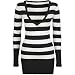 Apparel : FULL TILT Womens Tunic Sweater - Black/White