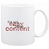 Produkt-Bild: It's not easy being content Adjektive Tasse (Wei&szlig;, Keramik, 325 ml)