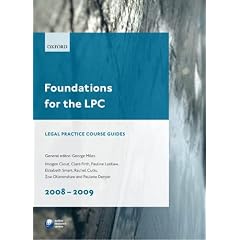 Foundations for the LPC 2008-2009 (Blackstone Legal Practice Course Guide)