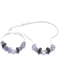 Best Friend Charm Bracelet and Necklace Gift Set Girls Pandora Style