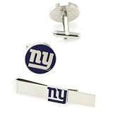 NFL New York Giants Silvertone Team Logo Tie Clip & Cufflinks Set