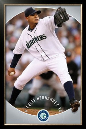 Seattle Mariners - Felix Hernandez Framed Poster Print, 25x37