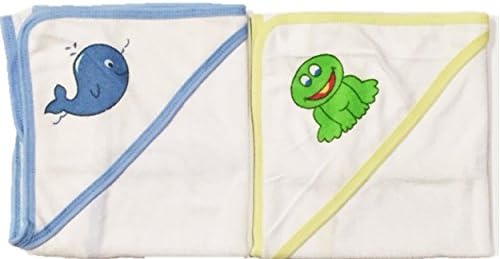 Hooded Bath Towel: (2-pack) Cotton Hooded Baby Bath Towels for Boys