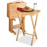 Rectangle 5 pc Wooden TV Trays