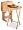Rectangle 5-Piece Wooden TV Trays/Tables, Beechwood