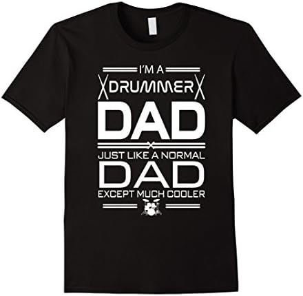 Men's Drummer Dad Cooler Father's Day gifts Men T-shirt Medium Black