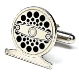 Fly Fishing Reel Fisherman Cufflinks Cuff Links