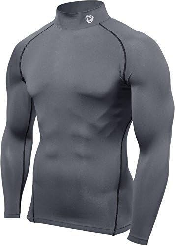 TM-T11-GRK_Small Tesla New Men's Cool Compression long sleeve quick dry Running sports Baselayer Underwear underlayer flexible soccer baseball skin clothe by Tesla Gear