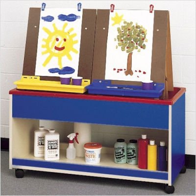 Koala-Tee Double Sided Rolling Art Cart Color/Trim: Country Maple/Almond