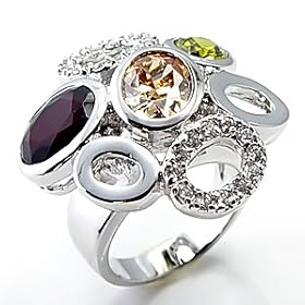 Multicolor CZ Cocktail Ring