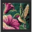 Hummingbird Drama 5x5 Mini Needlepoint Kit