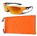 VertX Polarized Neon Sunglasses Sport Wrap Cycling Running Outdoor & Microfiber Pouch
