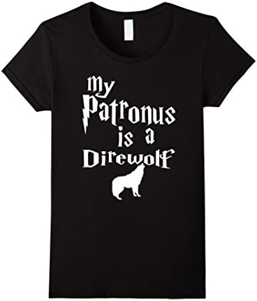 Women's My Patronus Is A Direwolf Shirt Medium Black