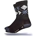DeFeet Wooleator Argyle Gray Hi-Top Cycling/Running Socks - WATARG
