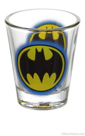 Batman Glitter Logo Shot Glass