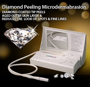 DIAMOND PEELING Take advantage of microDermabrasion to restore silky skin of younger years. Space age home use machine with dermatology clinics results. New improved adapter guarantees effective vacuum action for all North American locations. Save money and use it in the privacy of ones home. Completes with filter pads, cotton tonic pads, skin revital tonic and cleaning brush. Reviews 41wJkH3XrjL DIAMOND PEELING Take advantage of microDermabrasion to restore silky skin of younger years. Space age home use machine with dermatology clinics results. New improved adapter guarantees effective vacuum action for all North American locations. Save money and use it in the privacy of ones home. Completes with filter pads, cotton tonic pads, skin revital tonic and cleaning brush. Reviews
