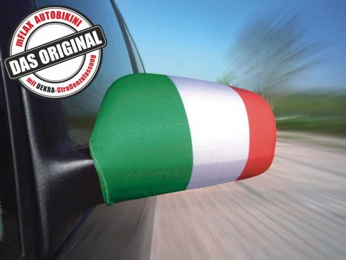 Auto Außenspiegelflagge Carbikini 2er-Set Italien EM 2012 – offizieller Vetriebspartner der originalen MFLAX-Produkte!