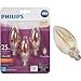 Philips (15 Bulbs Per Order) 25W Equivalent Soft White Classic Glass Dimmable B11 Candelabra LED Light Bulb