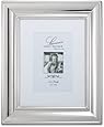Lawrence Frames 710480 5 by 7-Inch Wide Silver Metal Elegance Picture Frame, 8 by 10-Inch Matted