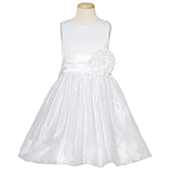 Sophias Style Boutique White Petal Wedding Flower Girl Pageant Dress 2T-14