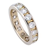 14K Two Tone 1 3/4 ct. Machine Set Diamond Eternity Wedding Band (G-H Color, SI1 Clarity)