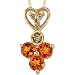 Lavish and Graceful 0.75 cts Round Cut Citrine Diamond Pendant 14Kt Yellow Gold