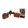 Bestar Elite Corner Wood Office Set in Tuscany Brown